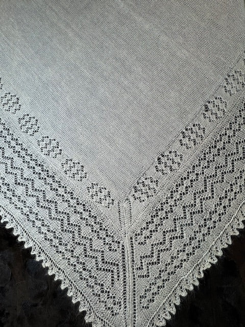 Orenburg shawl PWO-63, 150x150 cm