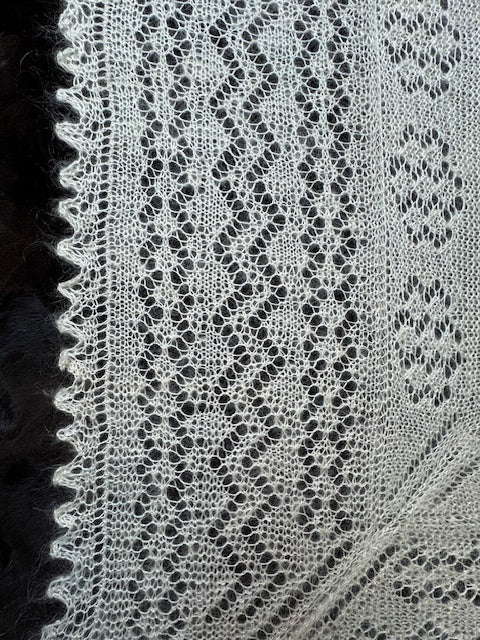 Orenburg shawl PWO-63, 150x150 cm