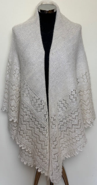 Orenburg shawl PWO-63, 150x150 cm