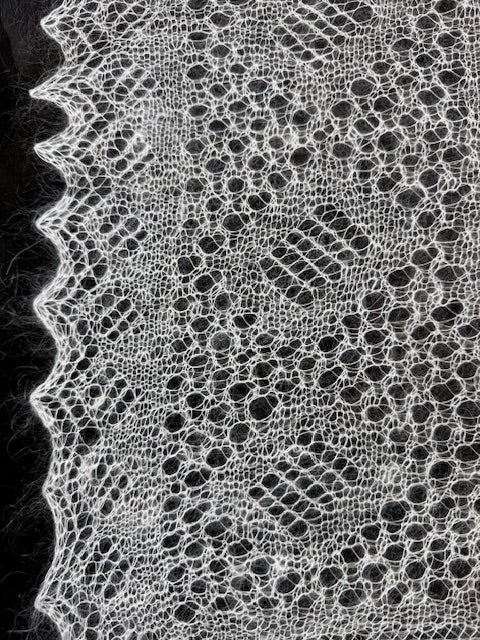 Orenburg shawl PWO-54, 160x160 cm