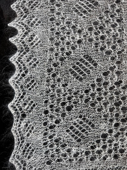 Orenburg shawl PWO-54, 160x160 cm