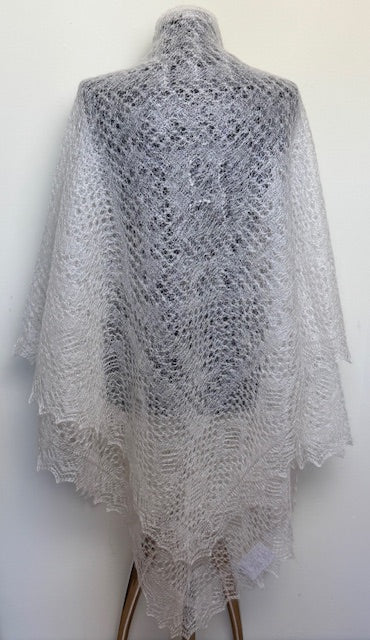 Orenburg shawl PWO-54, 160x160 cm