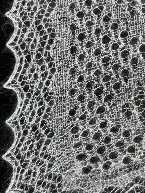 Orenburg shawl PWO-55, 130x130 cm