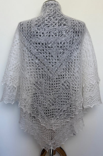 Orenburg shawl PWO-55, 130x130 cm