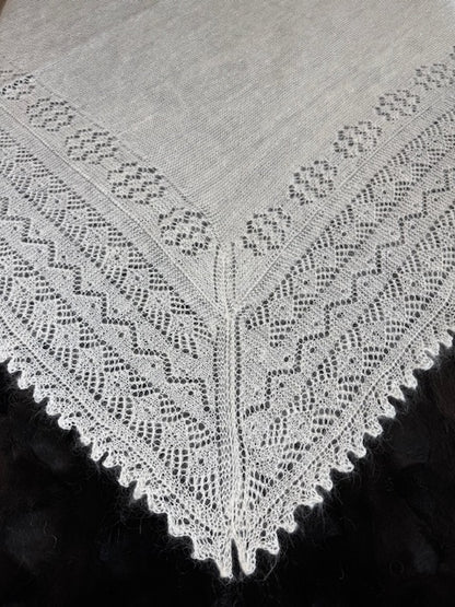 Orenburg shawl PWO-62, 160x160 cm