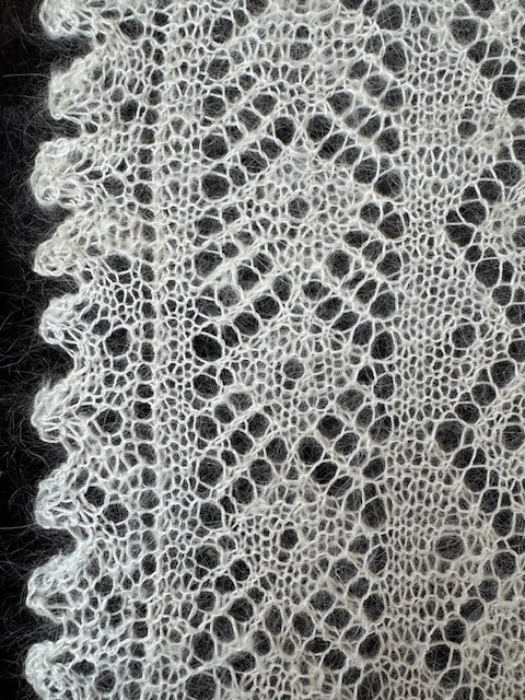 Orenburg shawl PWO-62, 160x160 cm