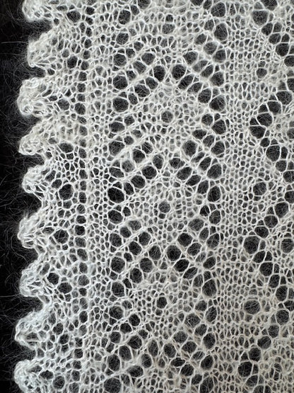Orenburg shawl PWO-62, 160x160 cm