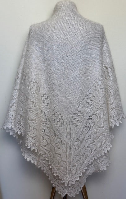 Orenburg shawl PWO-62, 160x160 cm