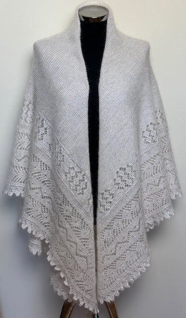 Orenburg shawl PWO-62, 160x160 cm