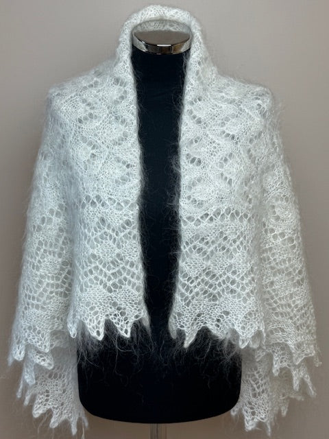 Uryupinsk downy shawl  #PNEW-1, 130x130 cm