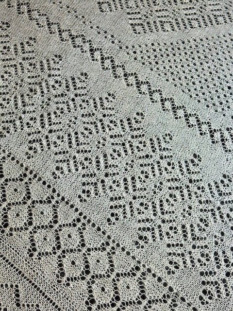 Orenburg shawl POW-25, size 220x220 cm