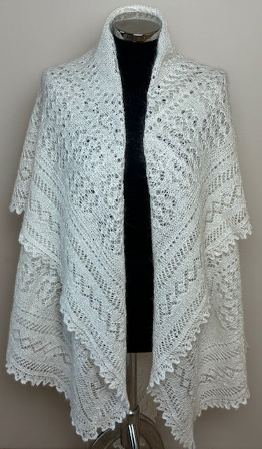 Orenburg shawl POW-21, size 140x140 cm