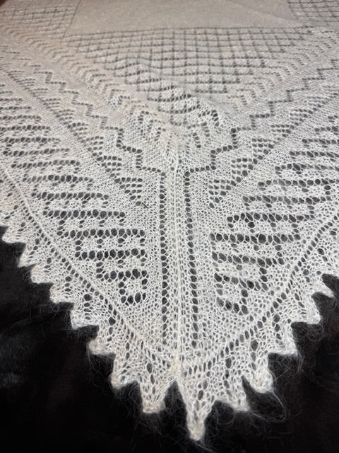 Orenburg shawl POW-20, size 140x140 cm