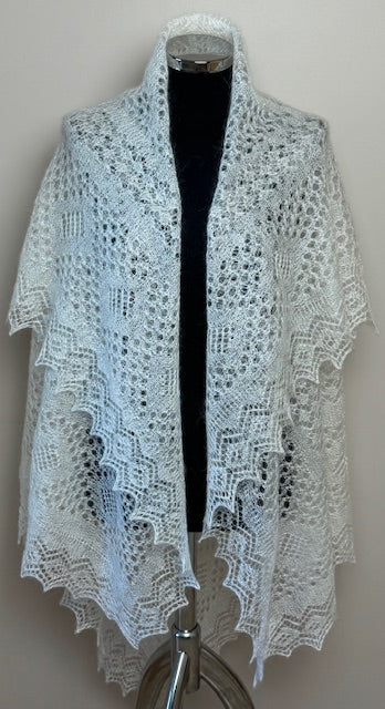 Orenburg shawl POW-26, size 140x140 cm