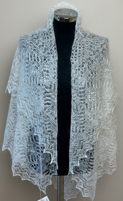 Orenburg shawl POW-28, 130x130 cm