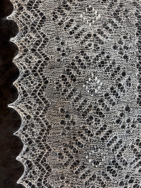 Orenburg shawl POW-28, 130x130 cm
