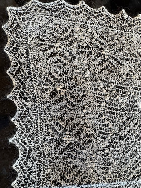 Orenburg shawl  PWE-26, 160x70 cm