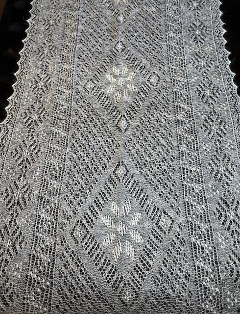 Orenburg shawl  PWE-26, 160x70 cm