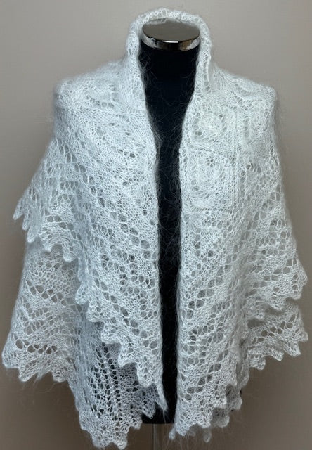 Uryupinsk downy shawl  #PNEW-58, 120x120 cm