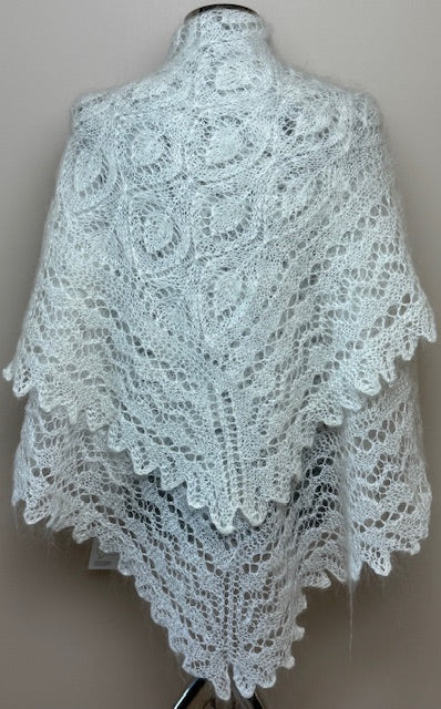 Uryupinsk downy shawl  #PNEW-58, 120x120 cm