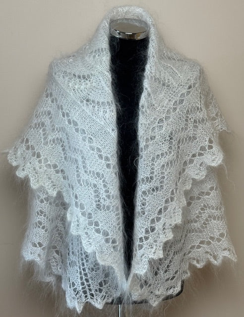 Uryupinsk downy shawl  #PNEW-12, 120x120 cm