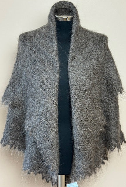 Orenburg shawl PGO-11, 120x120 cm