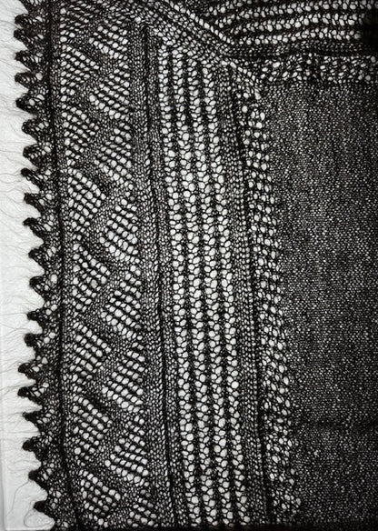Orenburg shawl PGO-11, 120x120 cm