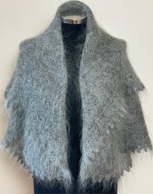 Orenburg shawl PGO-9, 110x110 cm