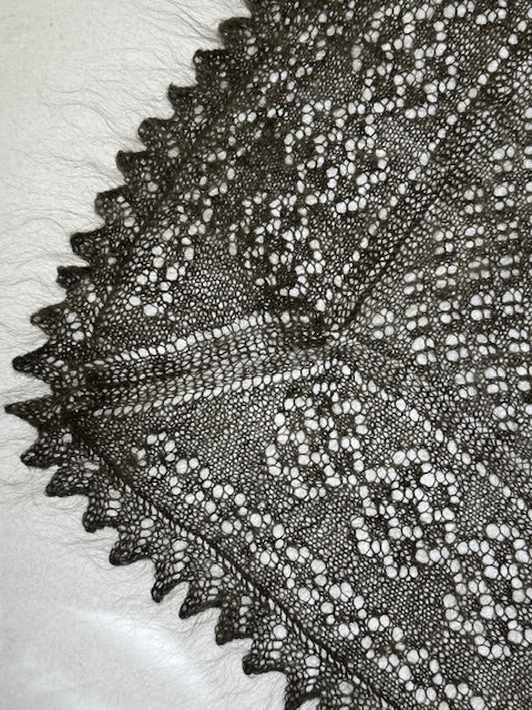 Orenburg shawl PGO-9, 110x110 cm