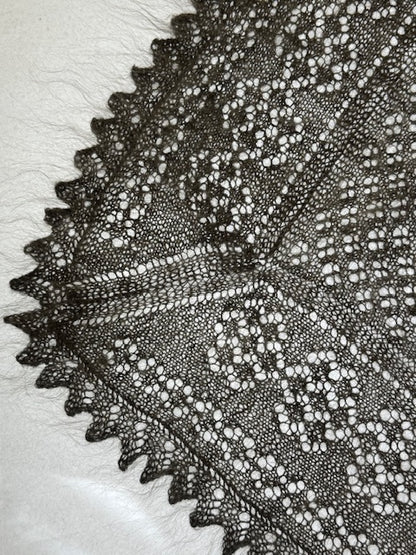 Orenburg shawl PGO-9, 110x110 cm