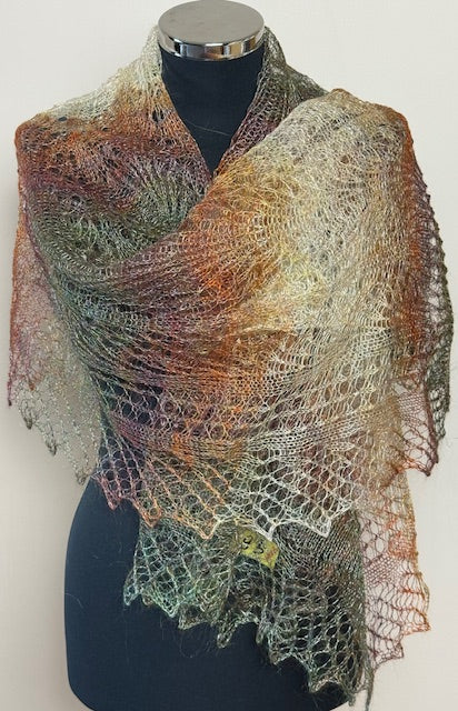 Downy shawl ( Palantine ) #93, 160x80 cm