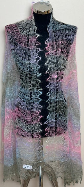 Downy shawl ( Palantine ) #24, 200x80 cm