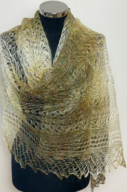 Downy shawl ( Palantine ) #173, 180x90 cm