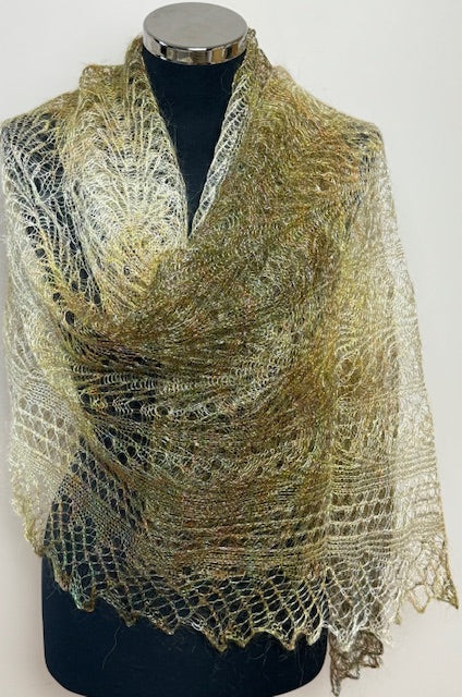 Downy shawl ( Palantine ) #173, 180x90 cm