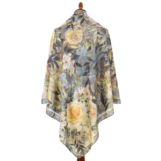Viscose kerchief "Floral wind" 11141-2