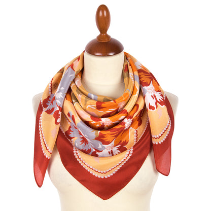 Шелковый платок «Клематисы» 1201-4