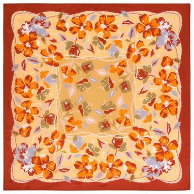 Шелковый платок «Клематисы» 1201-4