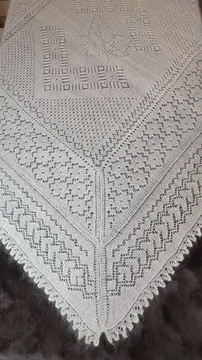 Оренбургский платок PWO-33, 160x160 cm