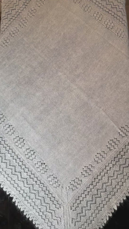 Orenburg shawl PWO-27, 150x150 cm