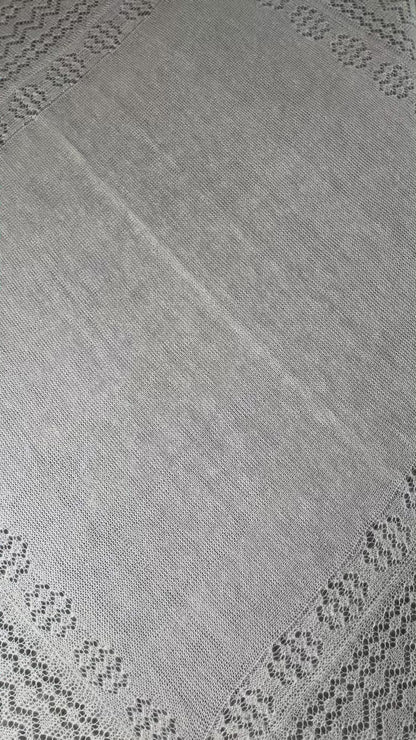 Orenburg shawl PWO-63, 150x150 cm