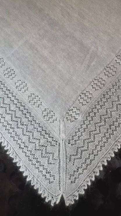 Orenburg shawl PWO-26, 160x160 cm