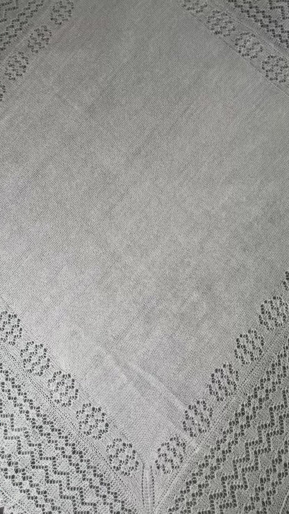 Orenburg shawl PWO-61, 160x160 cm