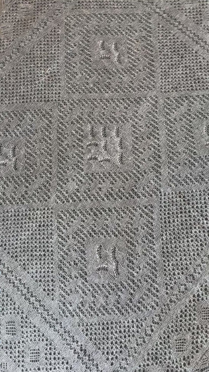 Orenburg shawl PWO-54, 160x160 cm